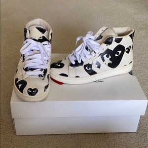 Comme des garçons CDG play converse high tops 6.5